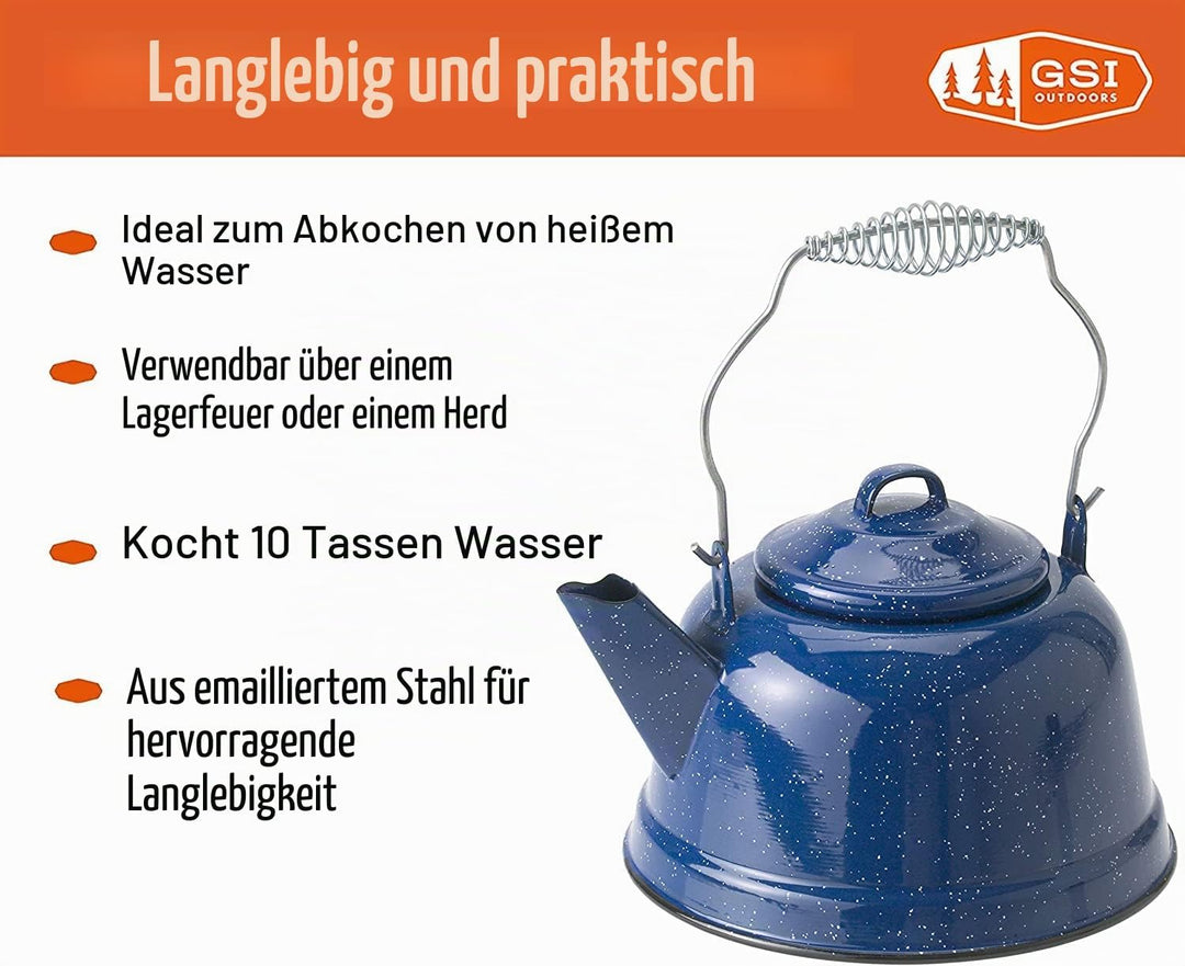 GSI Outdoor Camp Set Blaue Emaille 10 cup, 10 cup