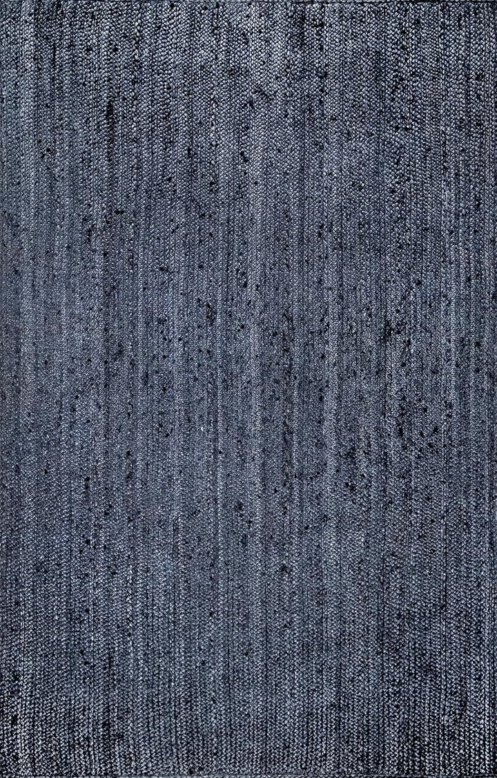 nuLOOM Rigo Handgewebte Bauernhaus-Jute Teppich, Marineblau, 2' x 3' 2' x 3' Marineblau, 61 x 91 cm