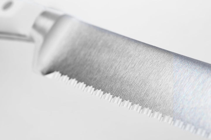 WÜSTHOF Classic Brotmesser 23 cm mit Präzisions-Doppelwelle, weiss, Weiss