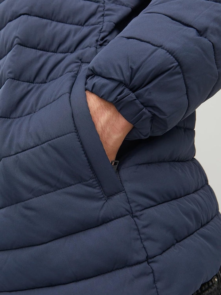 JACK &amp; JONES Herren Jjerecycle Puffer Collar Noos Gesteppt, Navy Blazer