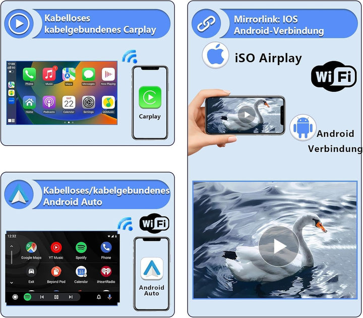Plug&amp;Play Android 15 GPS Navi Autoradio für VW Golf 4 MK4 Polo Passat Golf Jetta, 7 Zoll IPS Touchsc