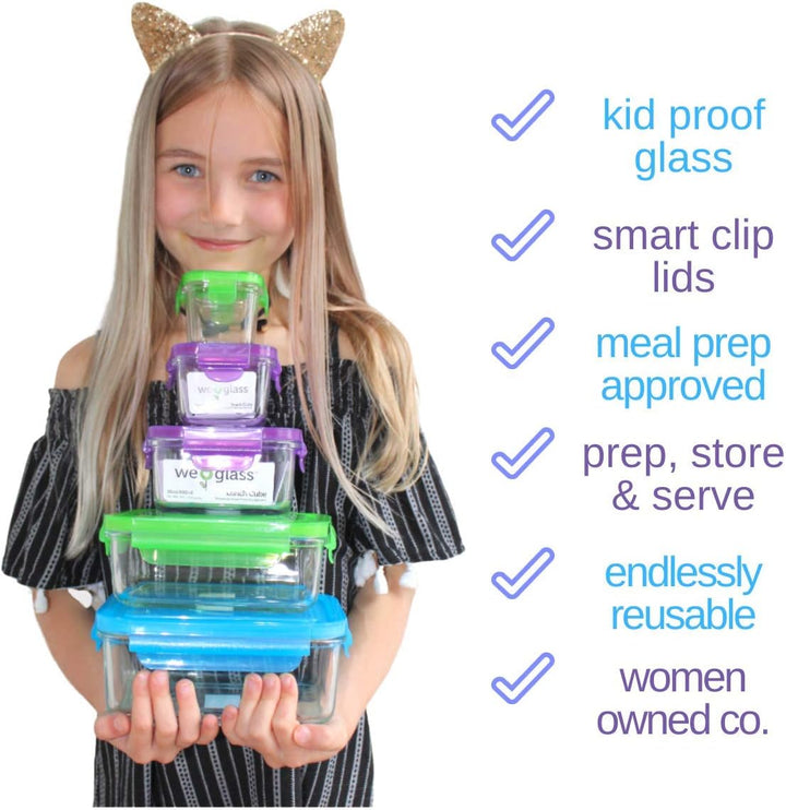 Wean Green GL428GP Cubes 4er set aus Glas - Garden Pack, 120 ml