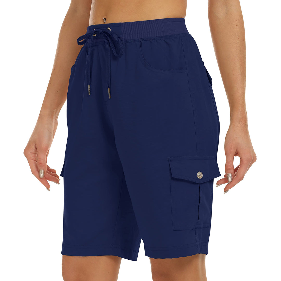 JINSHI Shorts Damen Sommer Cargohose Kurze Wanderhose Outdoor Schnelltrocknend Freizeithose mit Mehr