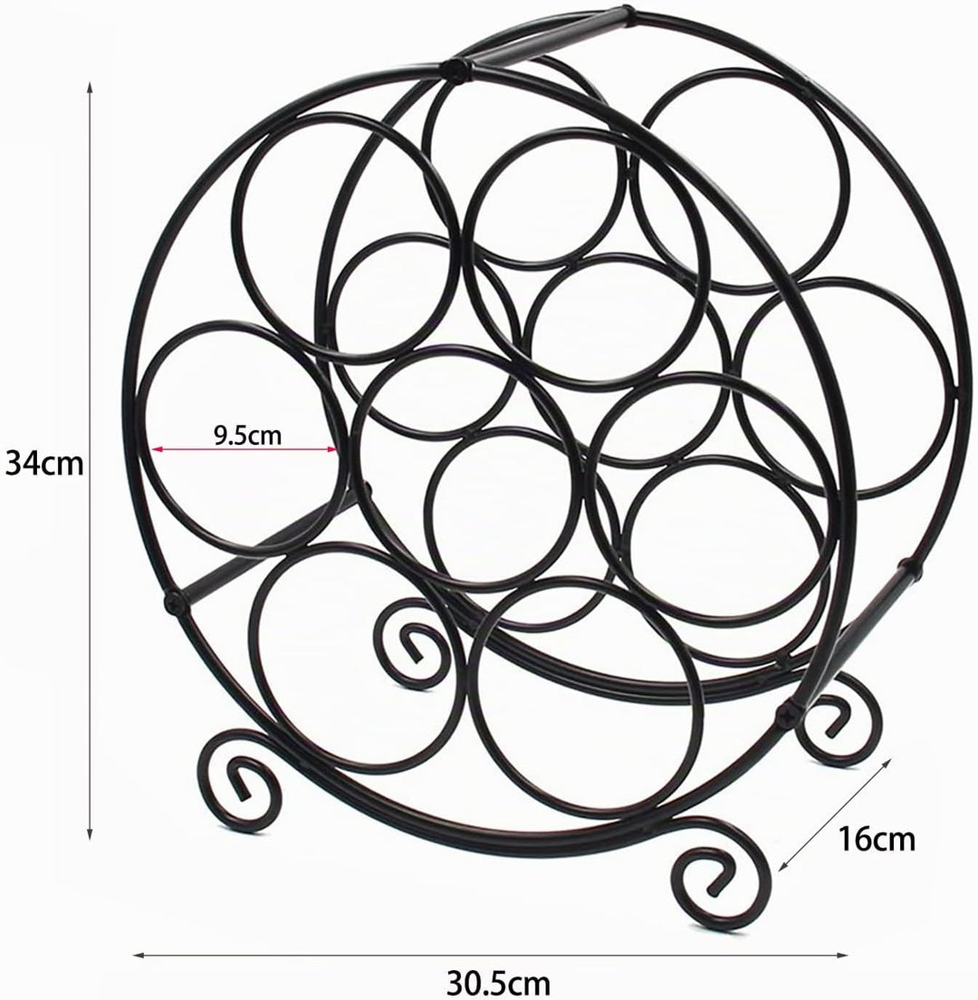 Weinregal Metall Schwarz Flaschenregal Wine Rack Weinflaschenhalter Schrank Shelf Weinhalter Weinstä