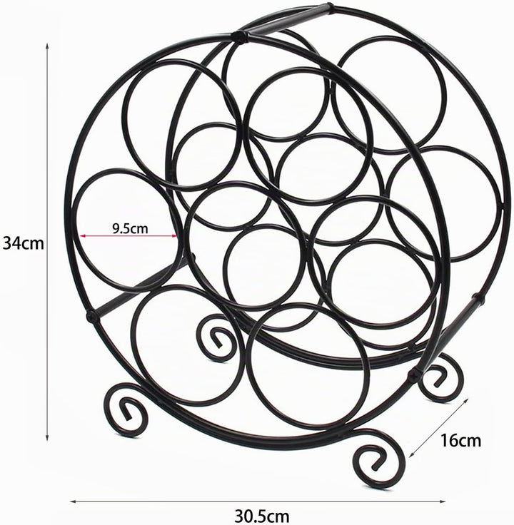 Weinregal Metall Schwarz Flaschenregal Wine Rack Weinflaschenhalter Schrank Shelf Weinhalter Weinstä