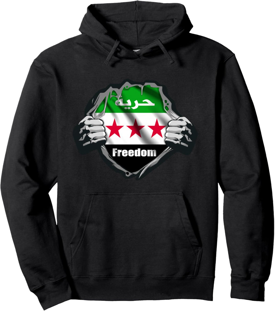 Syrien-Flagge, mit Syrien-Flagge. Pullover Hoodie