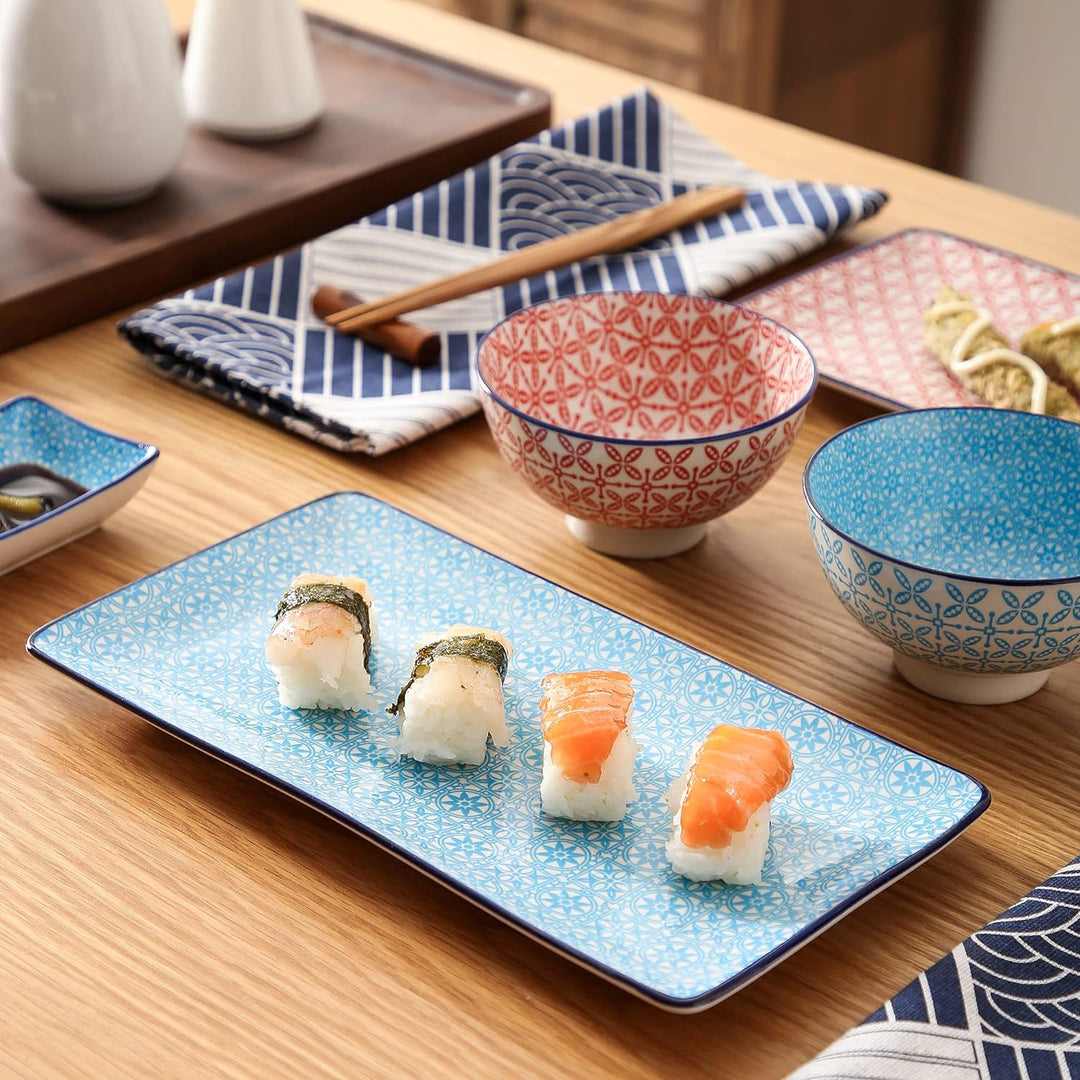 Geschirr sushi Set, vancasso MACARON japanische Ess Service aus Porzellan, 8-teilig Geschirr-Set für