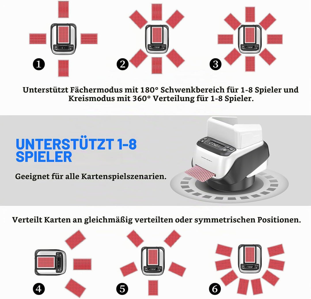 Automatischer Kartengeber Elektrisch Drehbar, Automatischer Karten Austeiler, Wiederaufladbar Karten