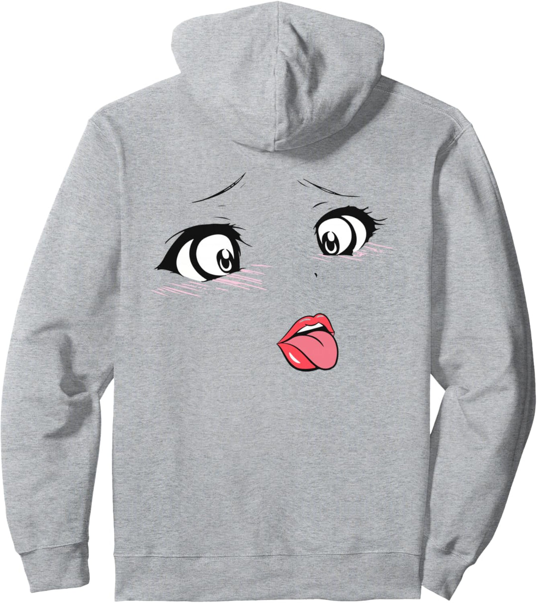 Ahegao Gesicht Zunge Anime Mädchen Pullover Hoodie