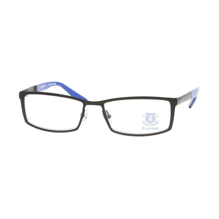 Everton FC Unisex-Erwachsene Adult Metal Brillenfassungen auf Rezept, Black & Blue/Clear, 53Mm
