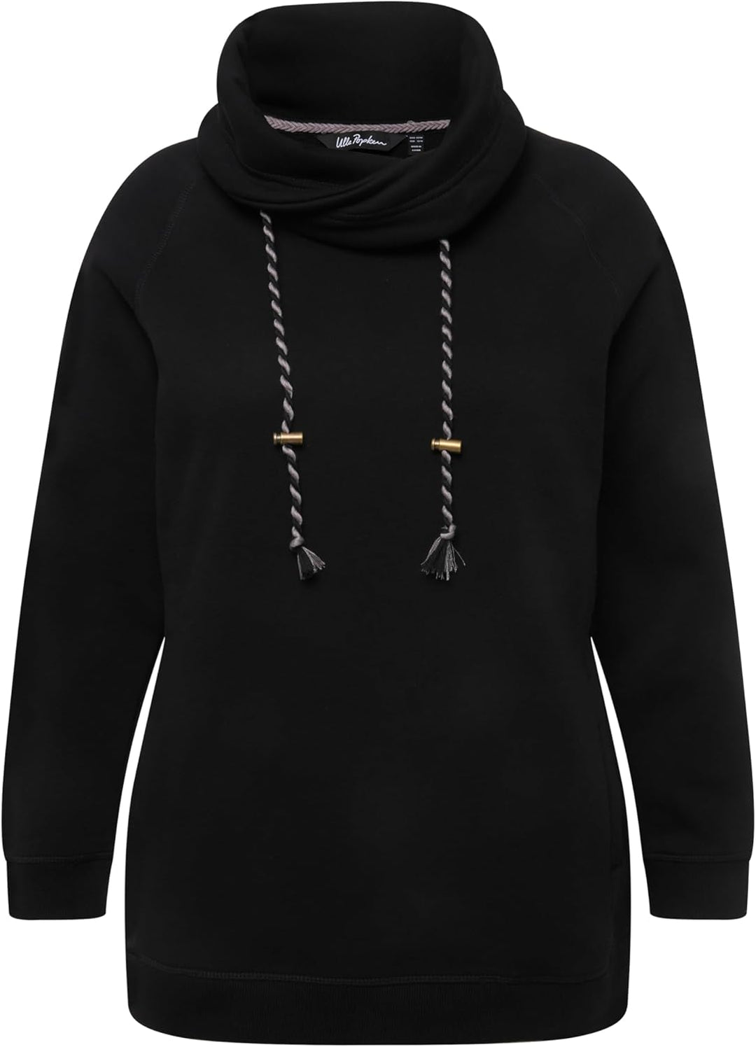 Ulla Popken Damen Sweatshirt 58-60 Schwarz, 58-60 Schwarz