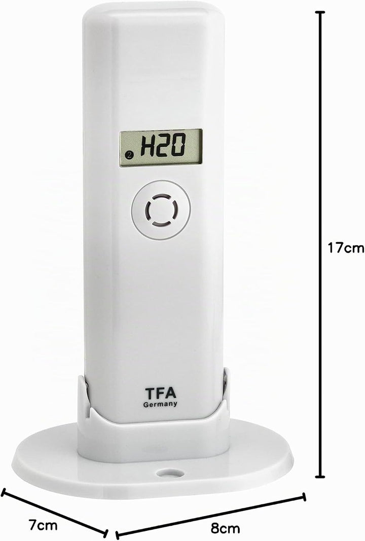 TFA Dostmann Weatherhub Thermo-Hygro-Sender, mit Wassermelder, Smart Home, Abruf der Daten über Smar