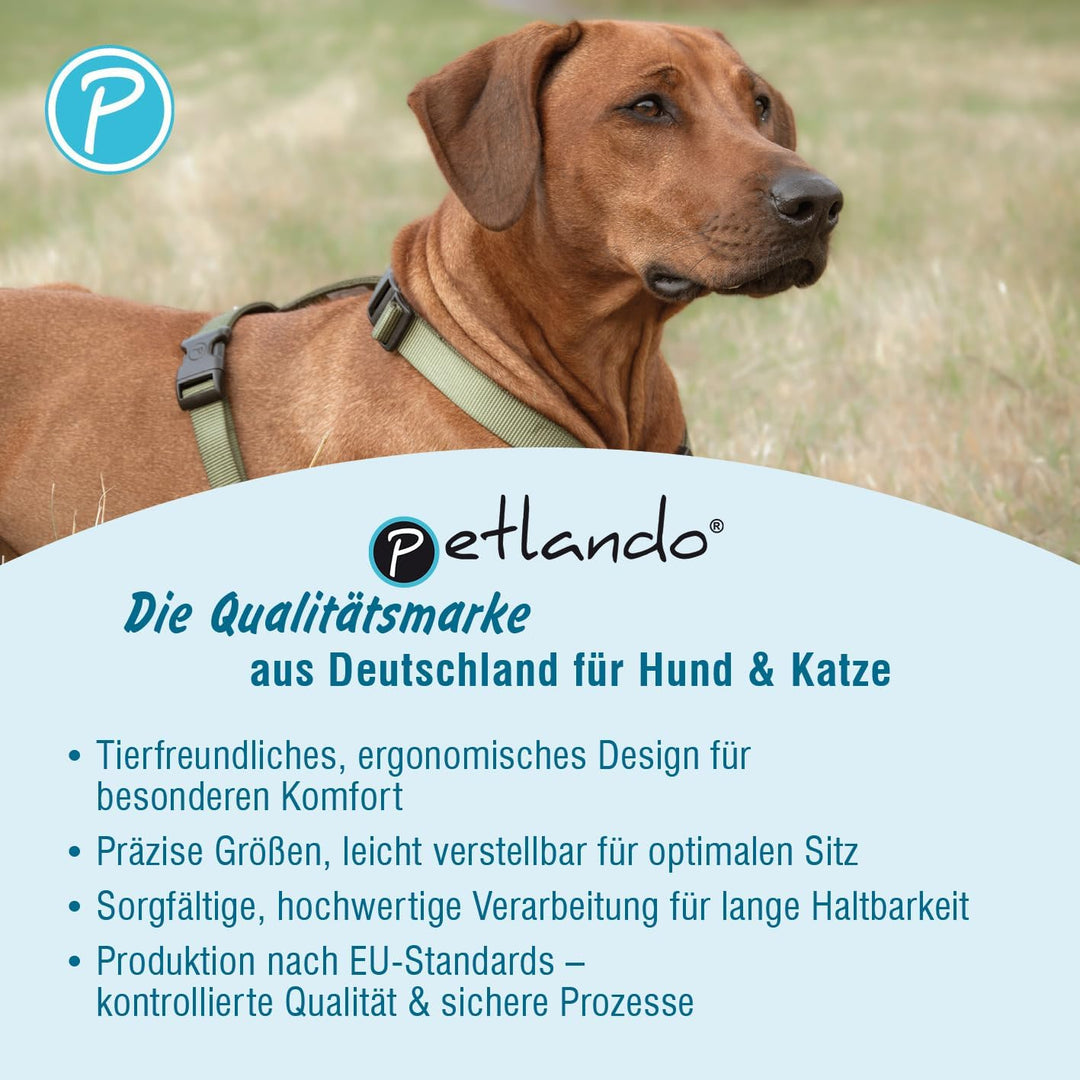 Petlando Hundegeschirr leicht anzulegen, Ohne Über-Kopf-Ziehen, Brustgeschirr stufenlos verstellbar,