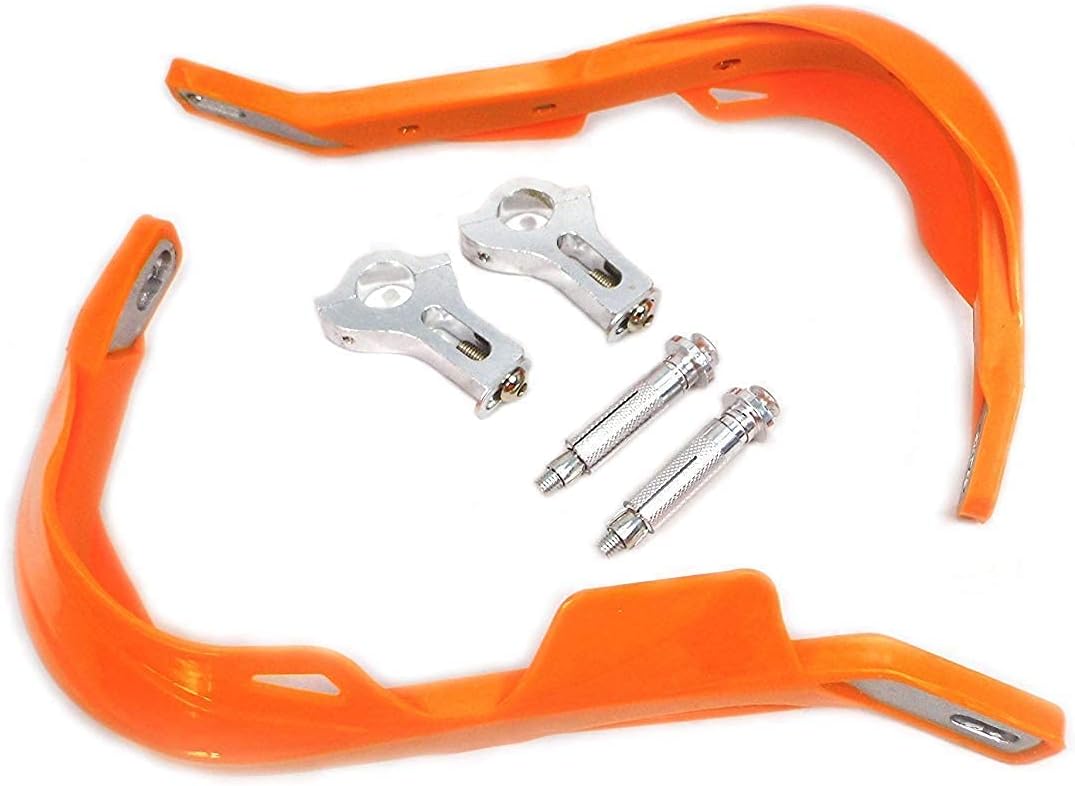 Orange Universelles Motorrad Aluminium Einsatz/Plastik Handschutz - 7/8 (22mm)