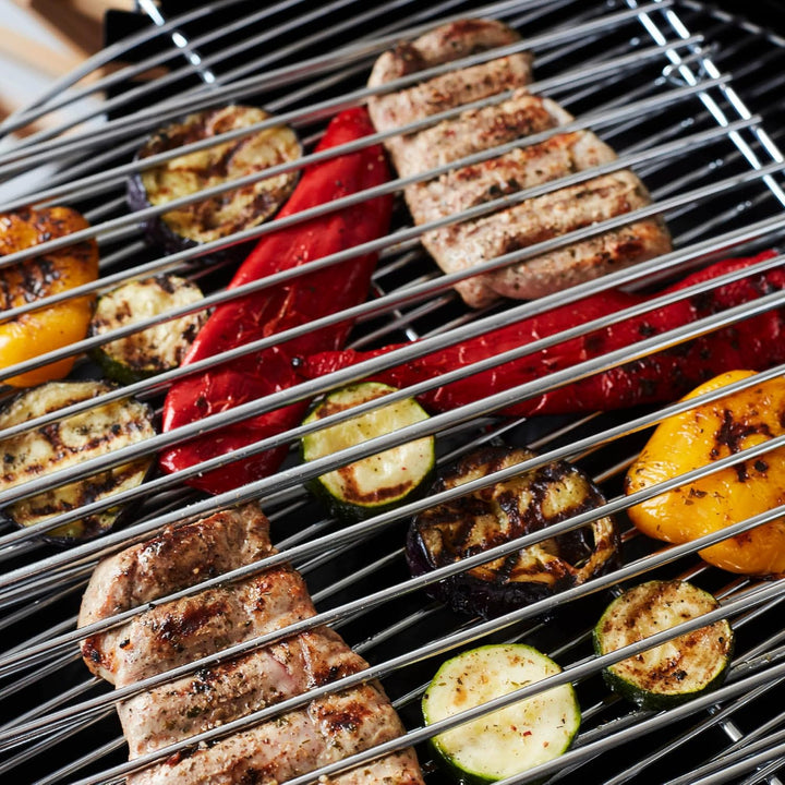barbecook Klappbares Grillgitter aus verchromtem Edelstahl mit hochwertigem Griff aus nachhaltigem H