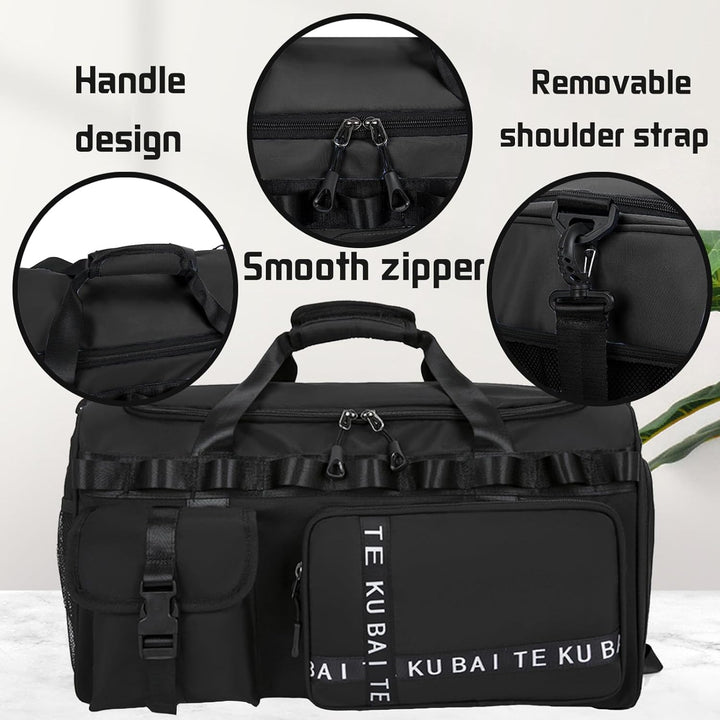 Reisetasche Damen Herren, 65L Wasserabweisende Sporttasche, Large Capacity Reise Tasche Gym Bag, mit