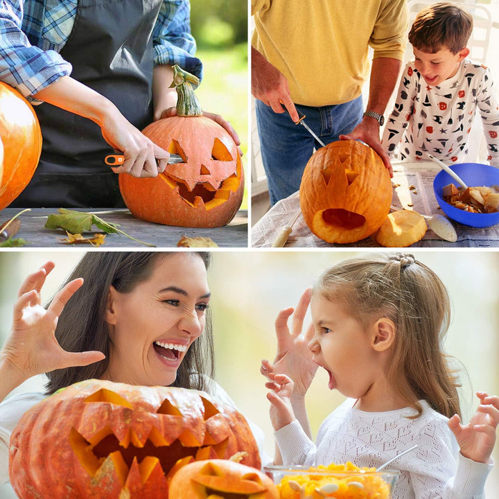 Moocii kürbis schnitzwerkzeug für Halloween DIY Dekoration 10 Stück Werkzeug Doppelseitiges Bildhaue