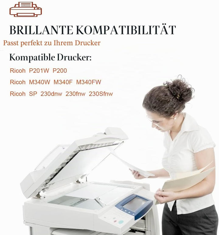 ASEKER Kompatibel Tonerkartusche für Ricoh SP 230 SP 230dnw P201W P200 M340W M340F M340FW SP 230fnw