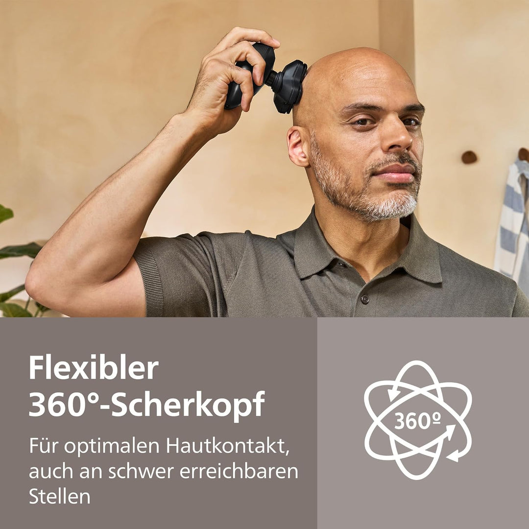 Philips Head Shaver Pro Series 5000 – Glatzenrasierer für Männer und Frauen, flexibler 360°-Scherkop