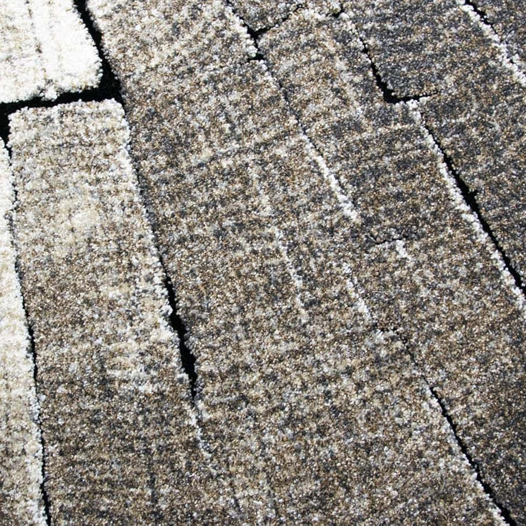 Teppich-Traum Teppich Wohnzimmer Esszimmer Teppich Holzoptik Baumring Design weich strapazierfähig B