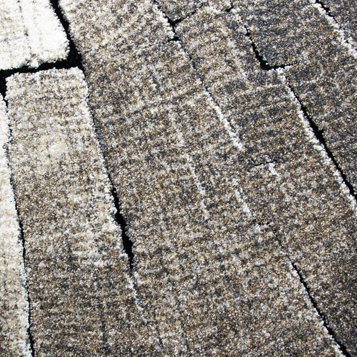 Teppich-Traum Teppich Wohnzimmer Esszimmer Teppich Holzoptik Baumring Design weich strapazierfähig B