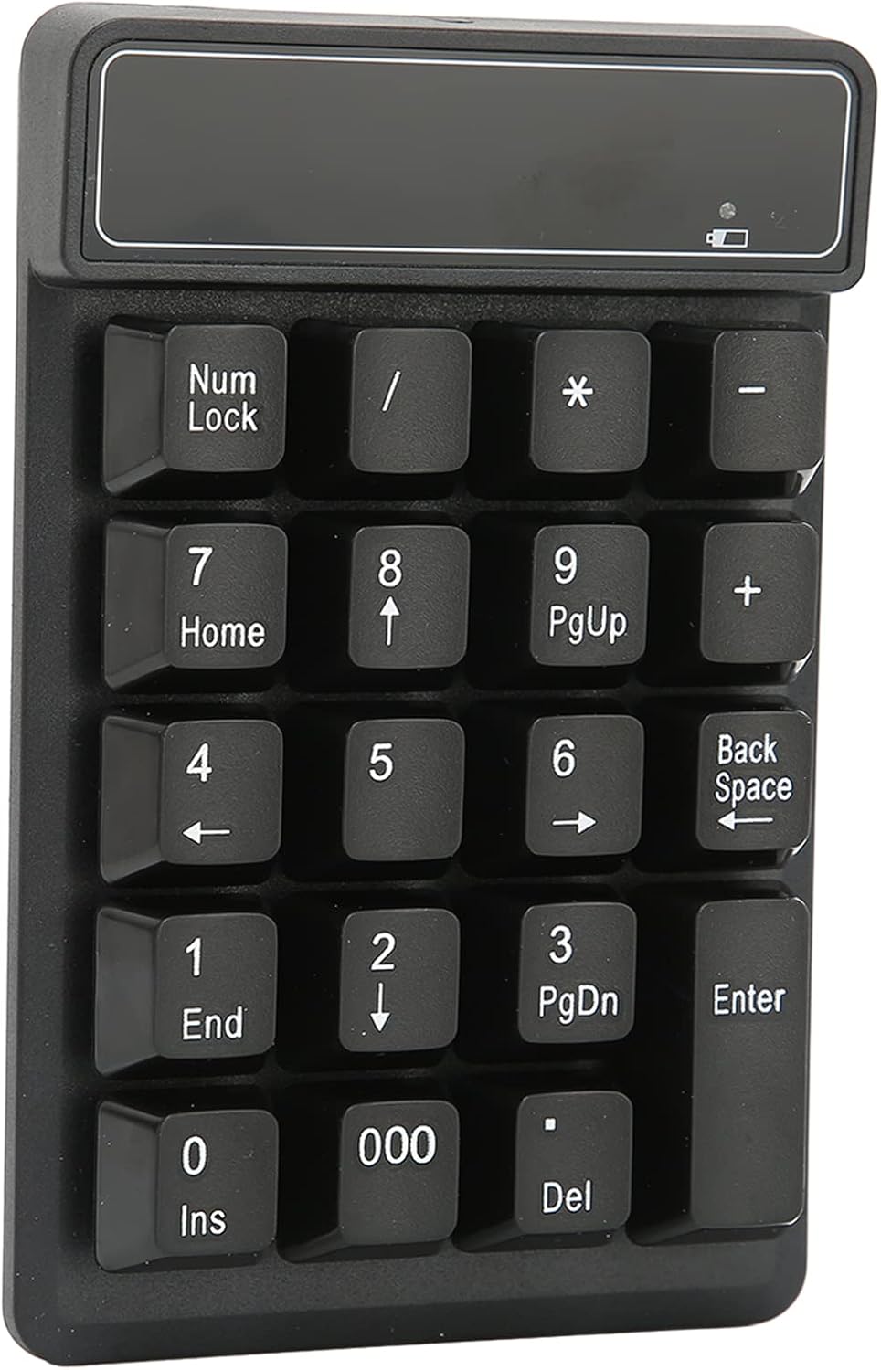 VBESTLIFE Kabelloser Nummernblock, Tragbarer 19-Tasten-2,4-GHz-drahtloser Ergonomischer Finanzbuchha