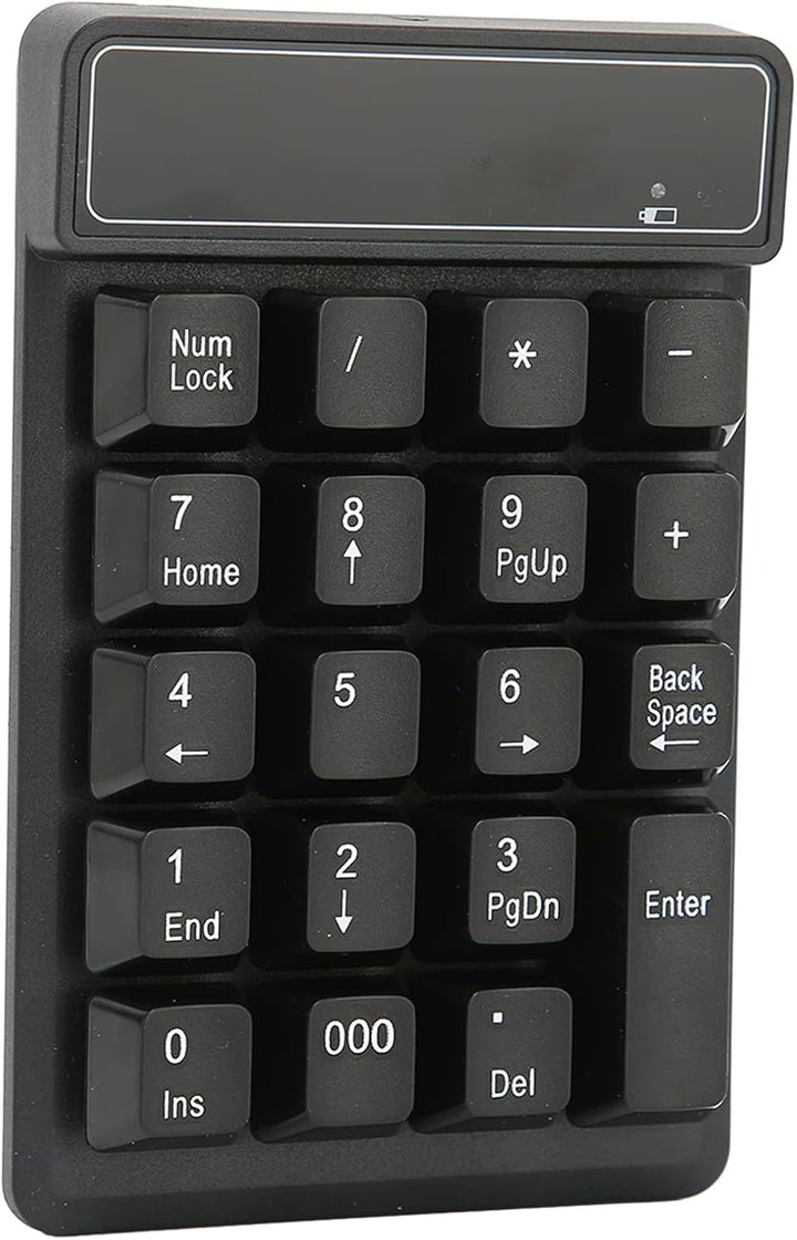VBESTLIFE Kabelloser Nummernblock, Tragbarer 19-Tasten-2,4-GHz-drahtloser Ergonomischer Finanzbuchha