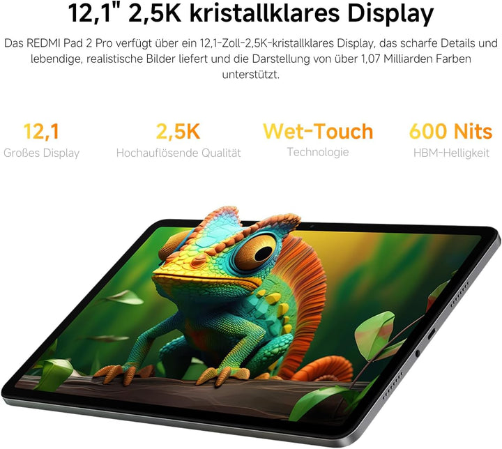 XIAOMI REDMI Pad 2 Pro, 6+128GB, 12,1" 2,5K 120Hz Display, Riesiger 12.000mAh (typ) Akku, 4nm Prozes