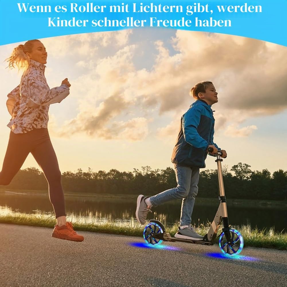 2 Stück 200mm Ersatzräder, Scooter Rollen, Anti-Rutsch Roller Räder, City ScooterRollen für Roller u