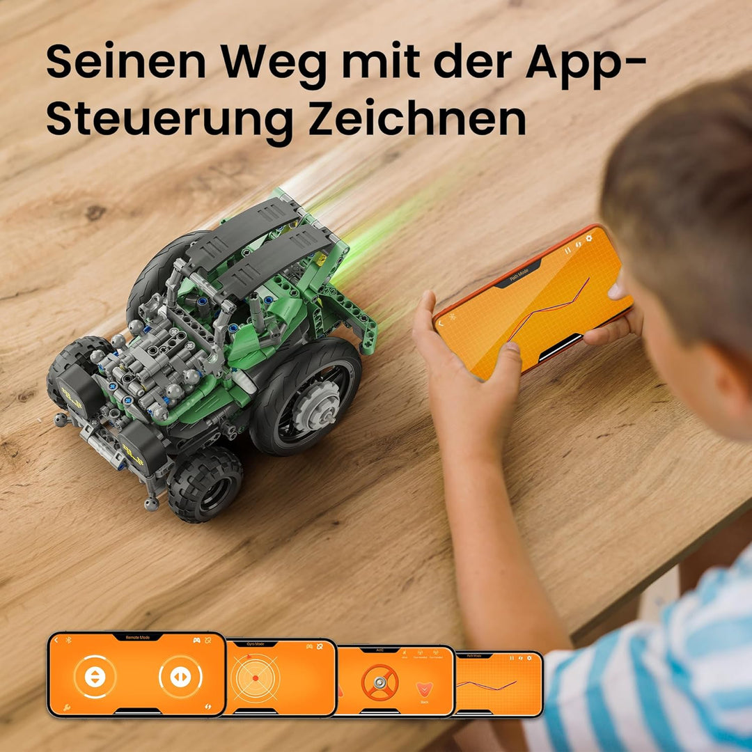 Sillbird Roboter Kinder für Jungen, 5-in-1 Technik Roboter Auto mit App-Fernsteuerung Programmierbar