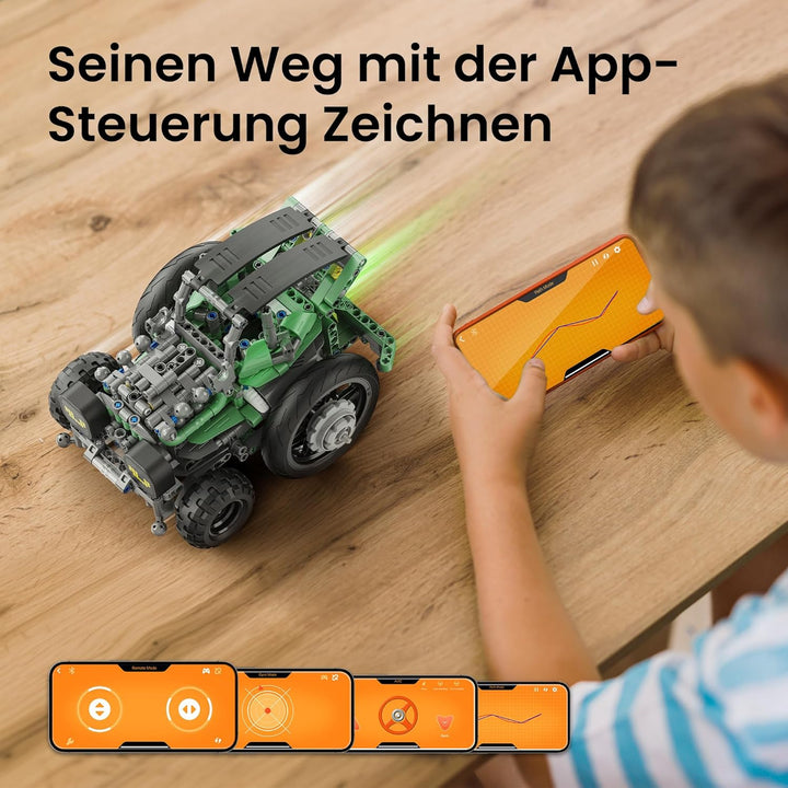 Sillbird Roboter Kinder für Jungen, 5-in-1 Technik Roboter Auto mit App-Fernsteuerung Programmierbar