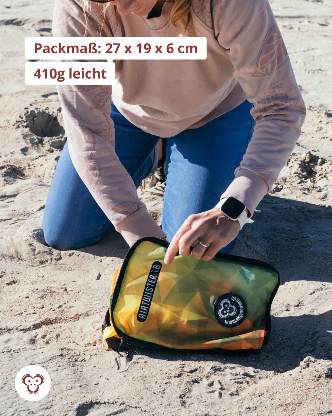 Skymonkey Airtwister Lenkmatte inkl. Packsack & Flugschlaufen - Lenkdrachen bereits fertig angeleint