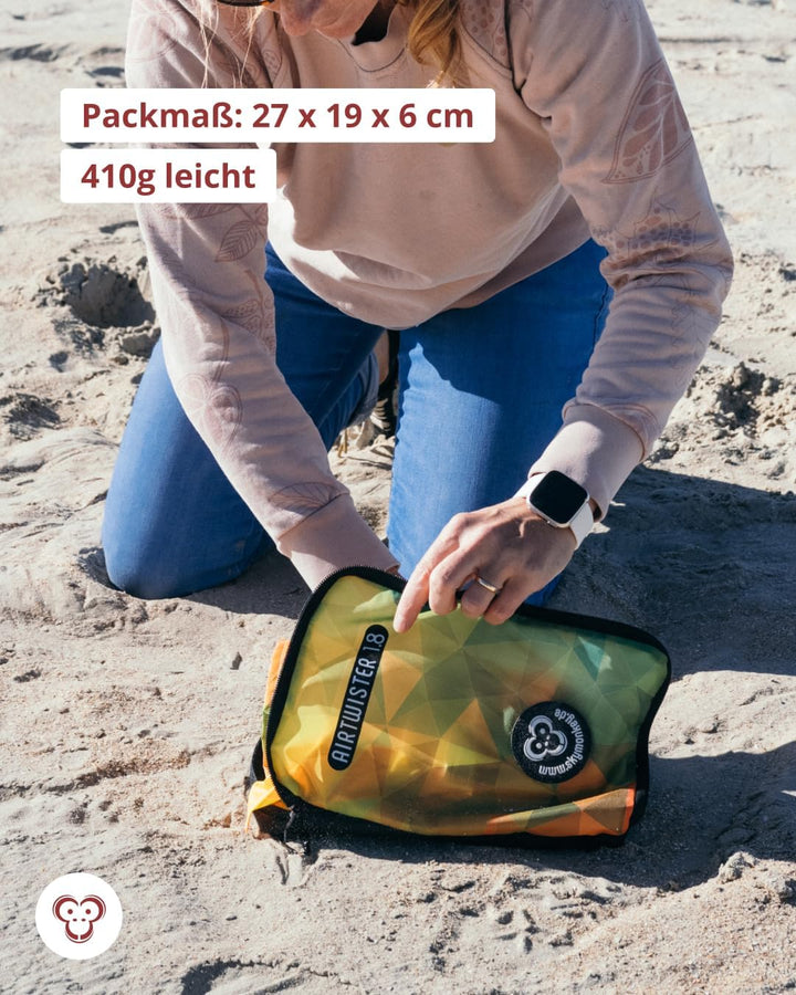 Skymonkey Airtwister Lenkmatte inkl. Packsack & Flugschlaufen - Lenkdrachen bereits fertig angeleint