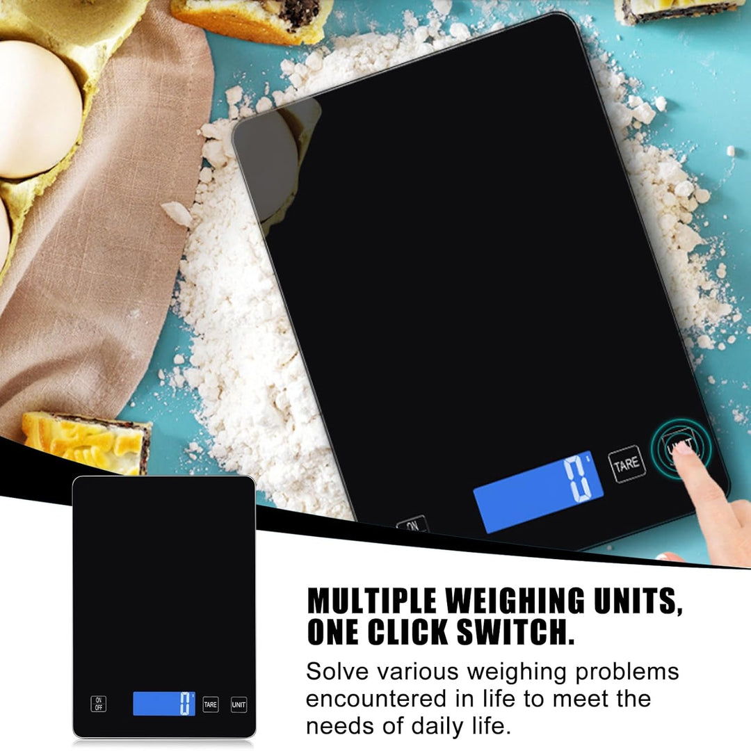 Küchenwaage Digital, 15kg/1g Waage Küchenwaage, USB Wiederaufladbare Digital Küchenwage mit Led Disp
