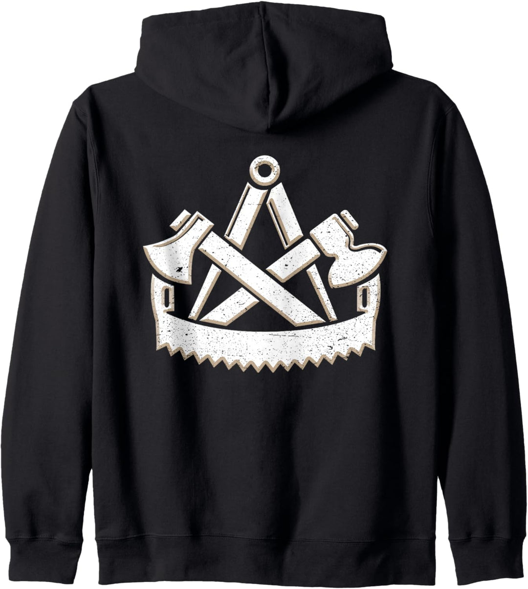 Zimmerer Zimmermann Handwerk Zunftzeichen Symbol Kapuzenjacke