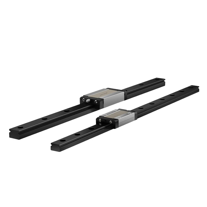 Veekaft 2 Sätze Schwarze Beschichtung MGR Schiene MGR9 Miniatur-Linearführung 350 mm mit MGN9H Schli