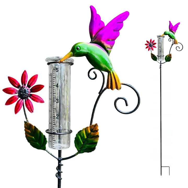 Regenmesser für Garten, Outdoor Regenmesser Glas Regenwassermesser, Niederschlagsmesser, Wetterfeste