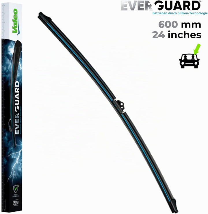VALEO EVERGUARD Premium Silikon Flachbalkenwischblatt Set VSF60+VSF45, Längen: 600mm+450mm Vorne (2e