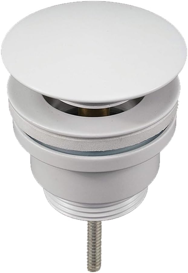 Kibath L490671 Weisses Universal Clic Clac Ventil Push-up Ablaufgarnitur für Waschbecken und Bidet,