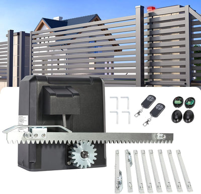 CO-Z Schiebetorantrieb Set bis 600 kg oder 12M Schiebetor Hoftorantrieb 200w Garagentorantrieb mit 2