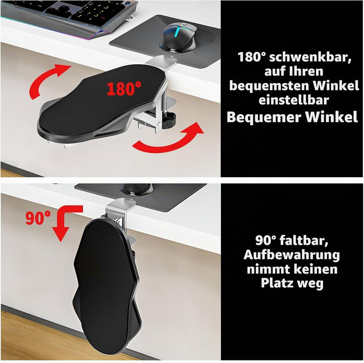 Ergonomische Verstellbare Armauflage, 90° Faltbare &amp; 180° Drehbare Armauflage Schreibtisch Extender,