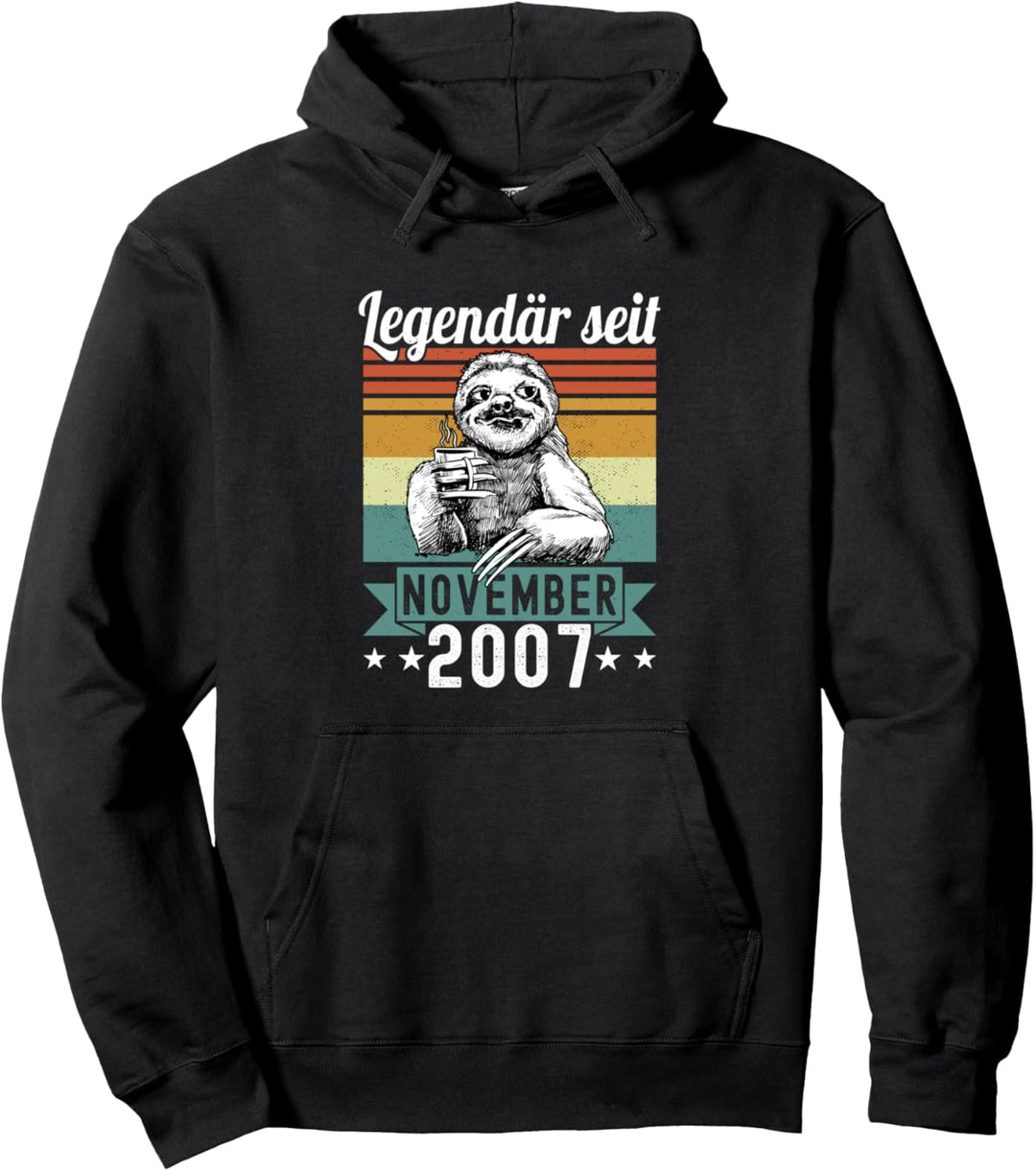 Faultier Legendär seit November 2007 Geburtstag Pullover Hoodie