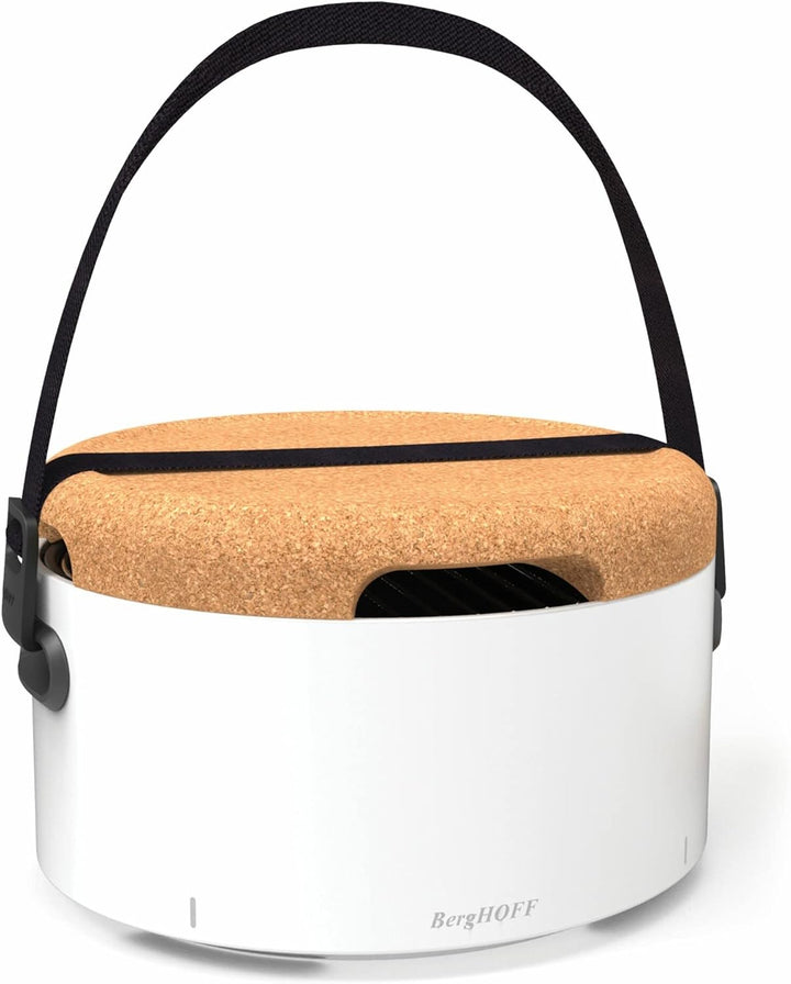 BergHoff Tischgrill Leo (Holzkohlegrill tragbar, Camping Grill inkl. Zubehör, Tragbarer Reisegrill k