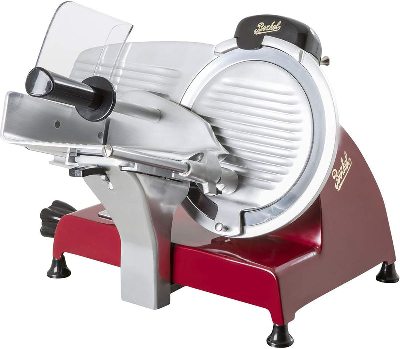BERKEL - Allesschneider Red Line 250 + Schneidebrett aus Esche und Edelstahl (Weiss), Weiss