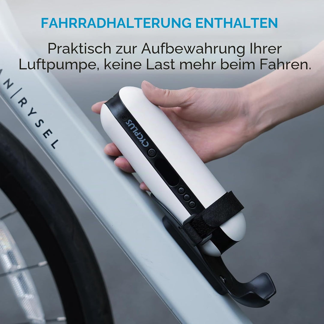 CYCPLUS Luftpumpe I50PSI Elektrischer Kompressor Tragbar Fahrradpumpe Mini Reifenpumpe mit Digital L