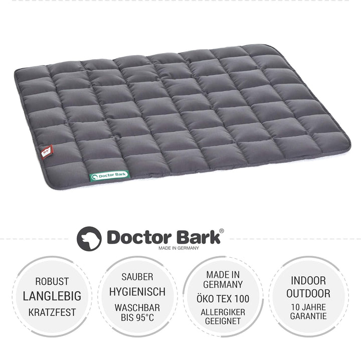 Doctor Bark Hundedecke - weiche, hochwertige Hundematte für mittlere Hunde, robuste Indoor - Outdoor