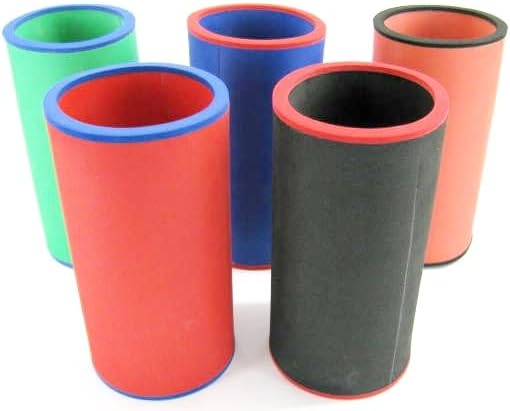 Erstklassige Qualitätskühler für 0,5L Bierdosen oder Bierflaschen im bunten Mix aus 5 Neoprenkühlern