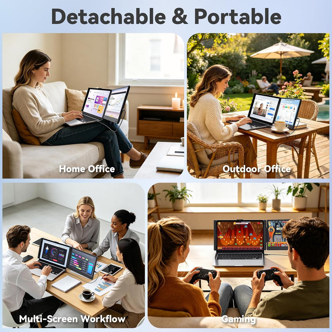 KEFEYA Laptop Bildschirm Erweiterung für Alle Laptops 120% sRGB FHD Duble-14"