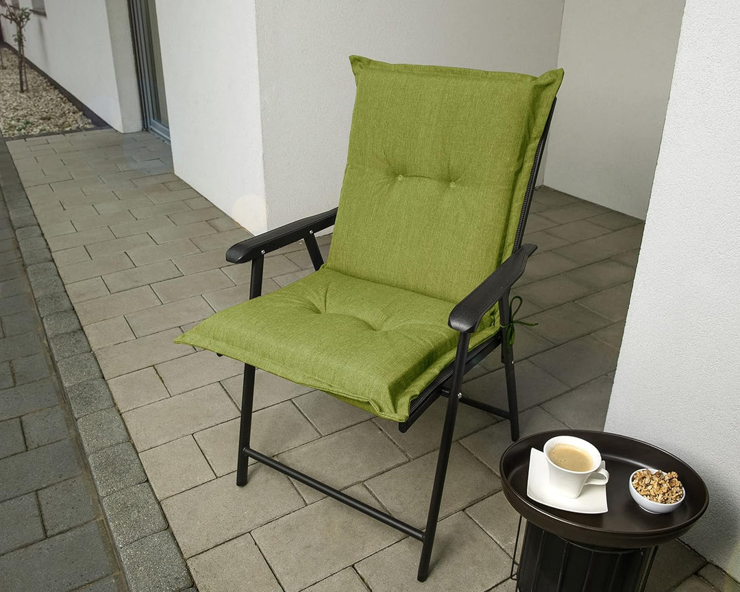 sunnypillow Stuhlauflagen Niedriglehner 100 x 50 (2er Set) - Gartenstuhlauflage Extra Dicke 9 cm - A