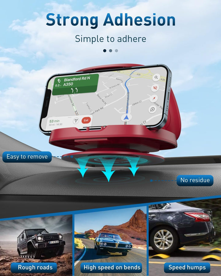 Handyhalterung Auto,360° Drehbar Handy Halterung Auto,Armaturenbrett Auto Handyhalterung Mit Klebeso